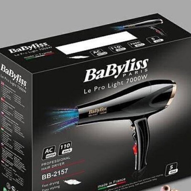 سشوار حرفه ای بابلیس کیفیت عالی 18ماه گارانتی 9000وات مدل 2157