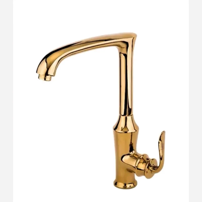 شیر ظرفشویی قهرمان مدل هلن دریا رنگ طلایی براق (پس کرایه)