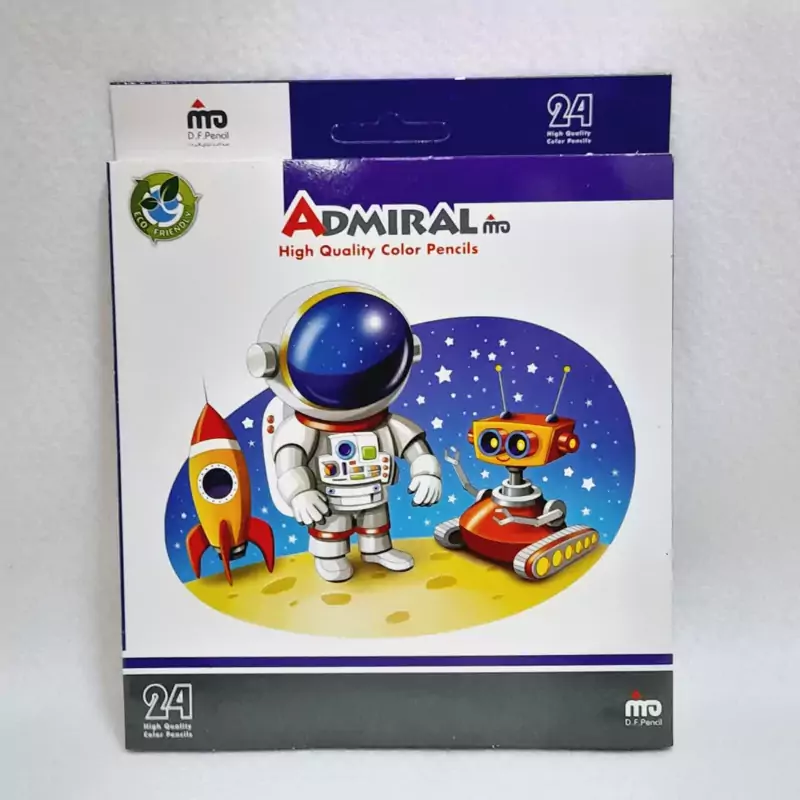 مداد رنگی 24 رنگ مقوایی ادمیرال