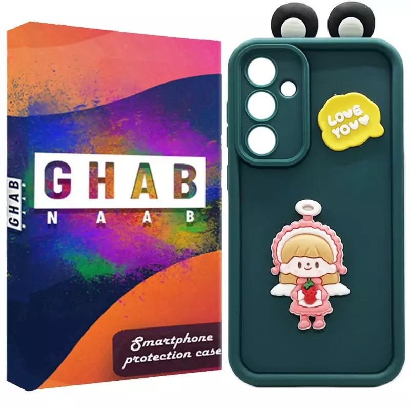 کاور قاب ناب مدل سولید عروسکی طرح دختر مناسب برای گوشی موبایل سامسونگ Galaxy A34 / A34 5G