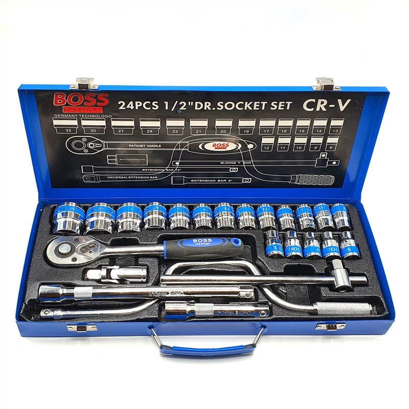 آچار بکس پرو باس مدل CR-V مجموعه 24 عددی