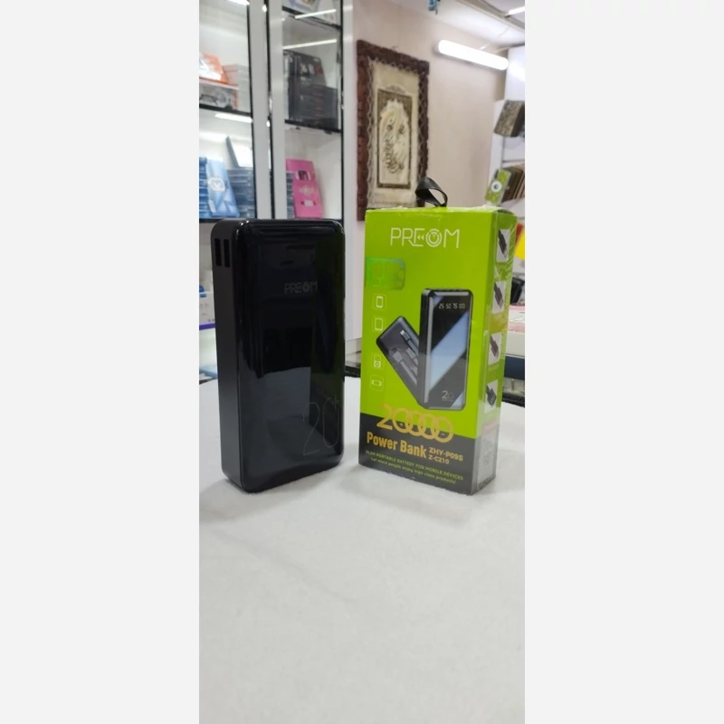 پاوربانک20هزارPREOMمدلZHY-P09S کیفیت عالی صفحه نمایشگردارZ-C210