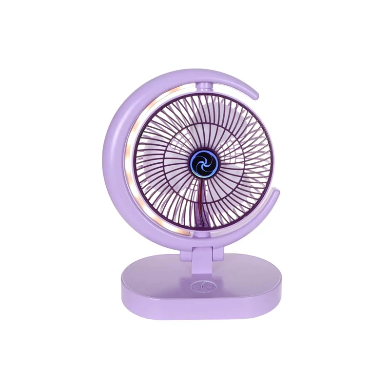 پنکه شارژی رومیزی مدل K8 - بنفش