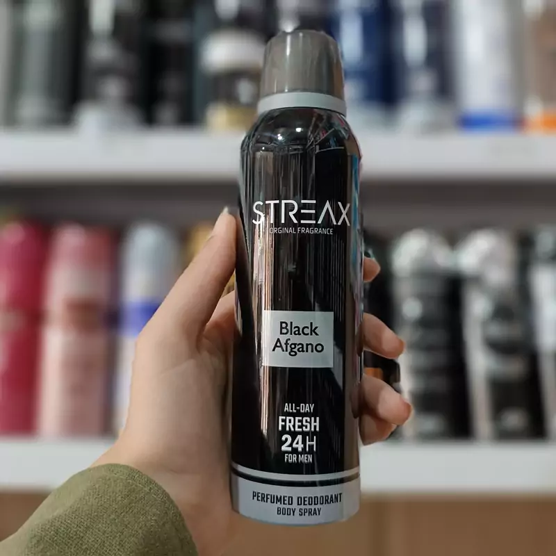 اسپری بدن استریکس مدل بلک افغان حجم 200 میل