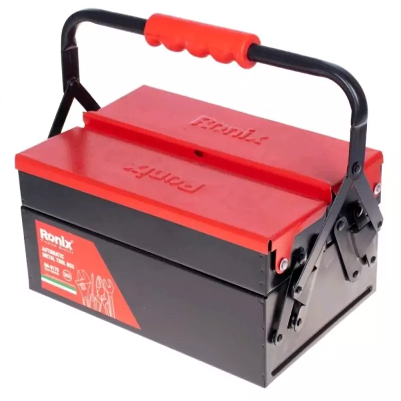 جعبه ابزار فلزی اتوماتیک 30 سانتی متر 2 طبقه رونیکس مدل RH-9170