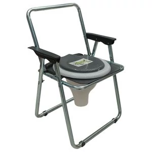 توالت فرنگی مبله تاشو فلزی همراه با قیف