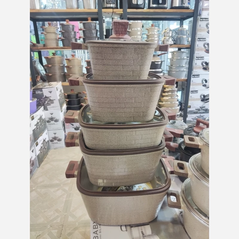 سرویس قابلمه گرانیتی 10 پارچه زیو مدل ZCS-8560 (کدr)