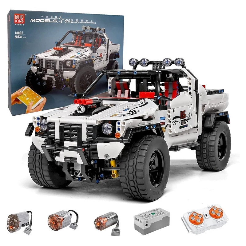 لگو ماشین آفرود با کنترل و اپلیکیشن 2013 قطعه مدل Mould King 18005 RC Off-Road