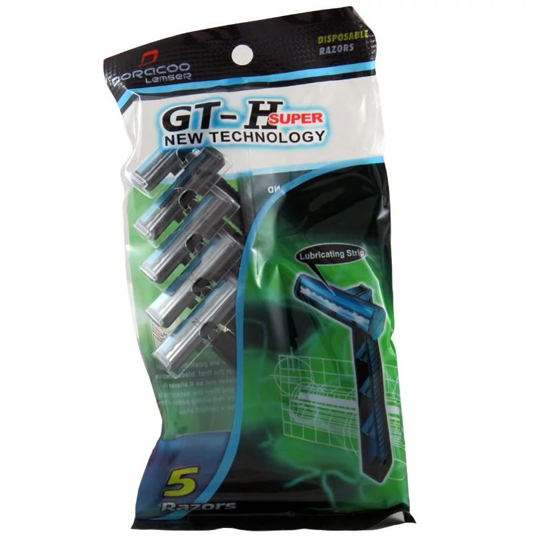 خود تراش لمسر مدل GT-H بسته 5 عددی | Lemser 2 Blade Lubricant Gillete 5 razors