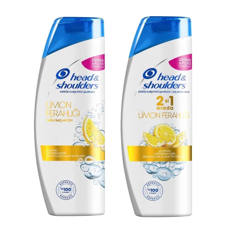 شامپو هد اند شولدرز اصل موهای چرب پاک کننده قوی حاوی عصاره لیمو و زینک 330 میلی سفارش ترکیه
