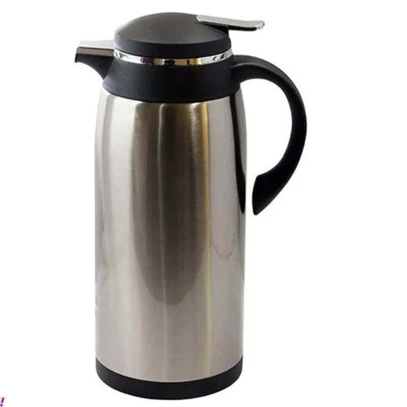 فلاسک بدنه استیل وداخل شیشه مدل لاکچری گنجایش 1/9 لیتر