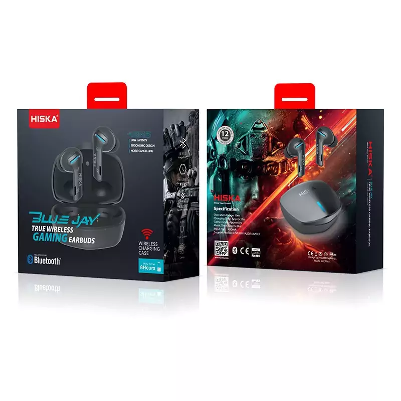 هندزفری بی سیم گیمینگ هیسکا مدل Hiska BLUEJAY