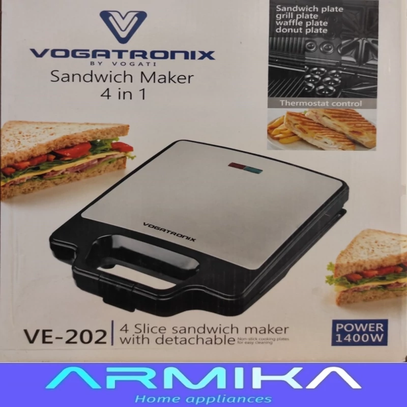 ساندویچ ساز 4 کاره وگاتی رونیکس مدل VE-202 اسنک ساز وگاتی