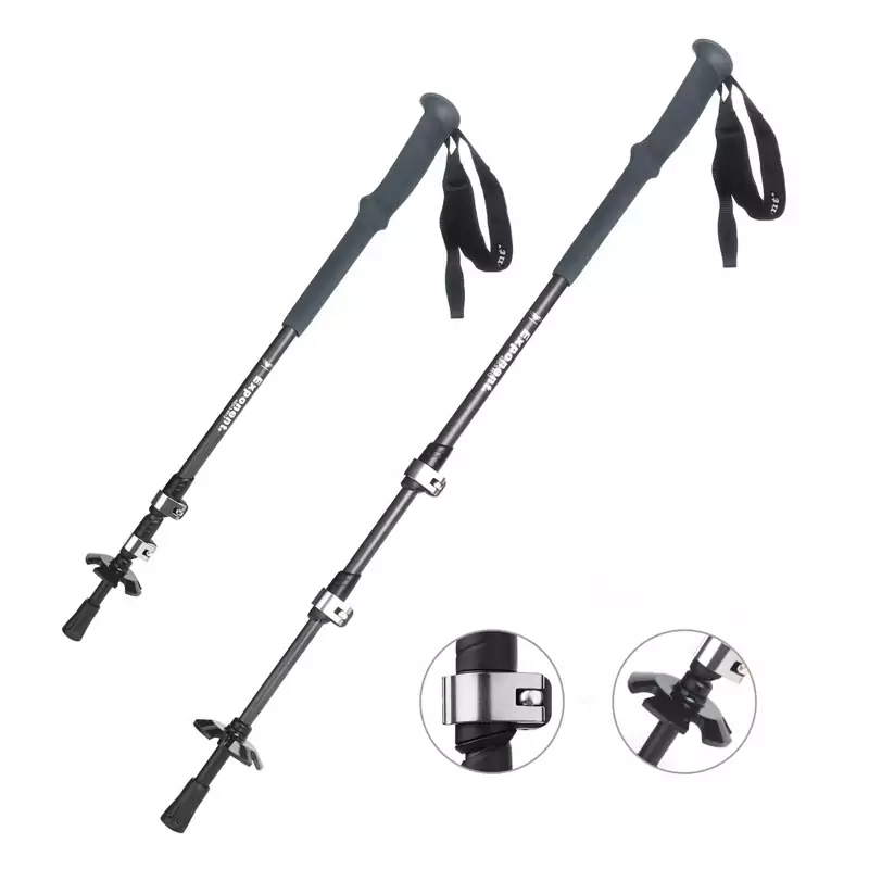 عصای کوهنوردی کلیپس فلزی دسته اسفنجی اکسپوننت اورجینال 