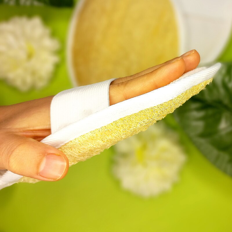 لیف گیاهی لوفا مدل بیضی ، بدن یک طرف لوفا