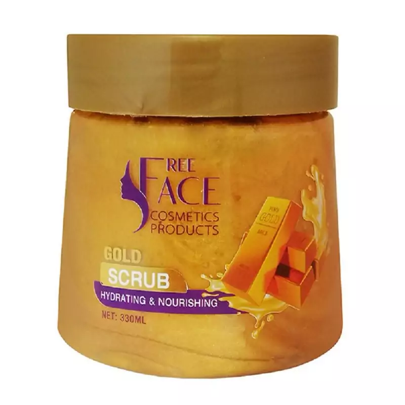 ماسک اسکراب شنی طلا فری فیس مدل کاسه ای حجم 330mL مارک