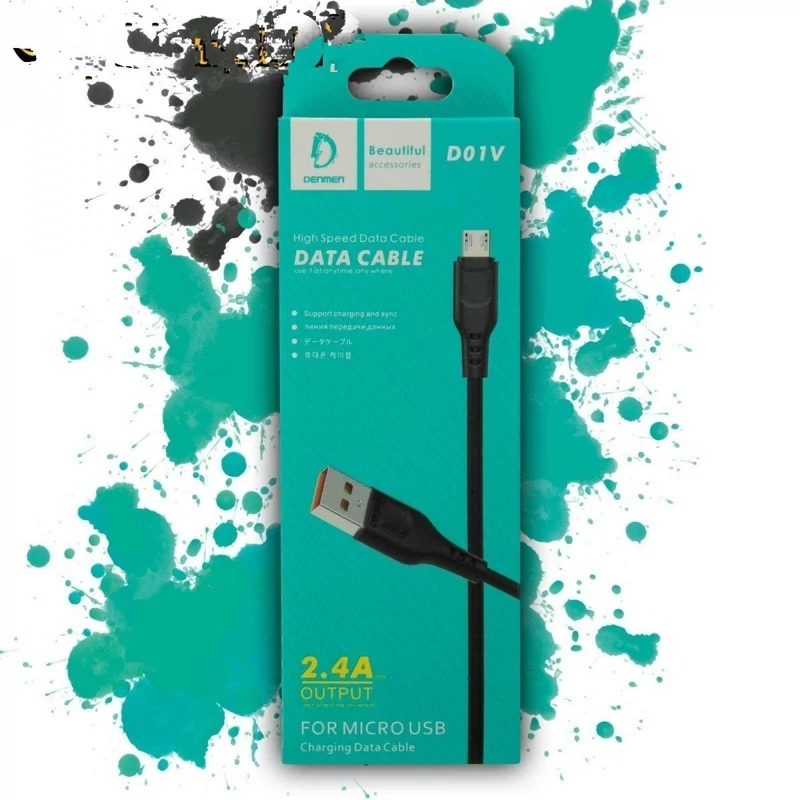 کابل شارژ دنمن میکرو مدل D01v کیفیت عالی ( صد در صد فست شارژ )