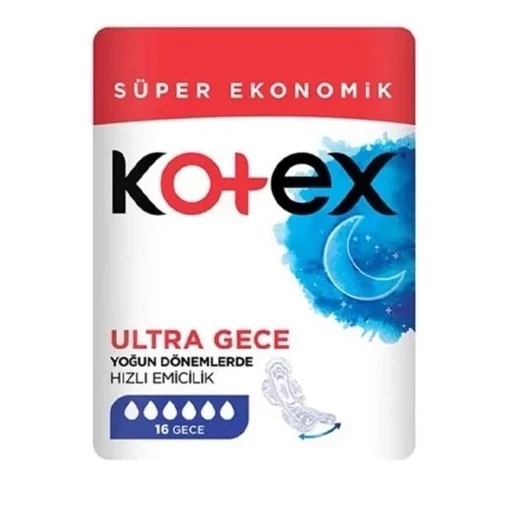 نوار بهداشتی کوتکس شب مدل اولترا بسته 16 عددی Kotex ultra