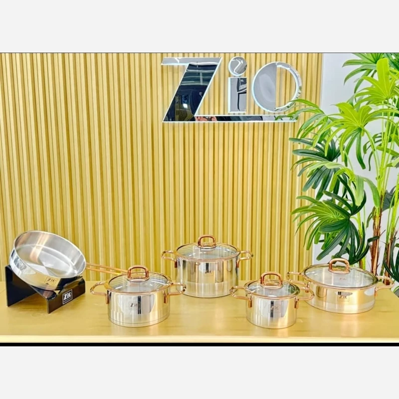 سرویس قابلمه 9 پارچه استیل زیو مدل 1390-Z (کدr)