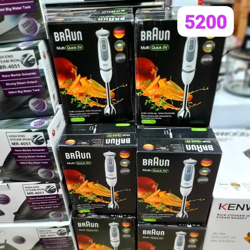 گوشتکوب تک کاره 1000وات براون مدل  5200 لطفا قبل ازثبت روزانه موجودی وقیمت بگیرید(پس کرایه)  