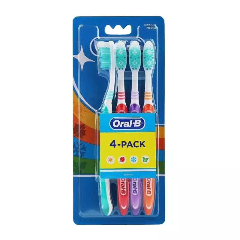 مسواک اورال-بی مدل 123 کلاسیک مدیوم ست 4 عددی