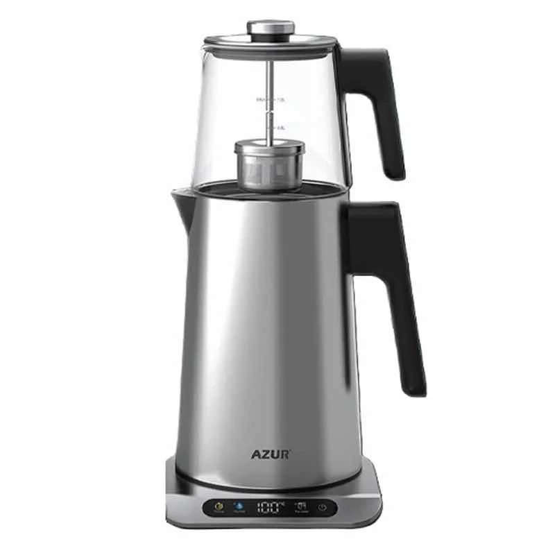 چای ساز آزور مدل AZ-674TM ظرفیت 1.7 لیتر با مخزن استیل ضد زنگ