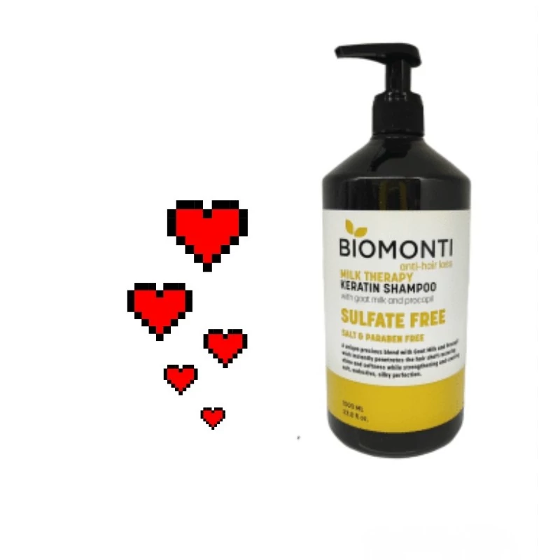 شامپو بدون سولفات Biomonti بیومونتی مدل میلک تراپی حجم 1 لیتر
