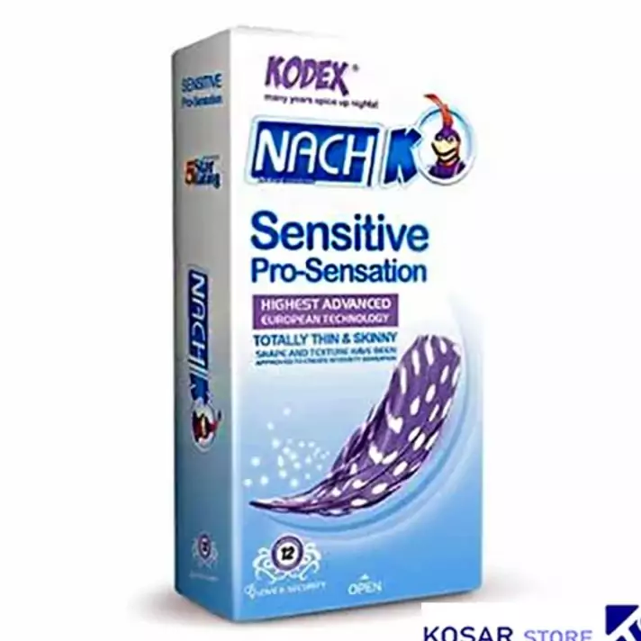 کاندوم بسیار نازک تحریک کننده ناچ کدکس Nach Kodex مدل Sensitive Pro-Sensation - بسته 12 عددی