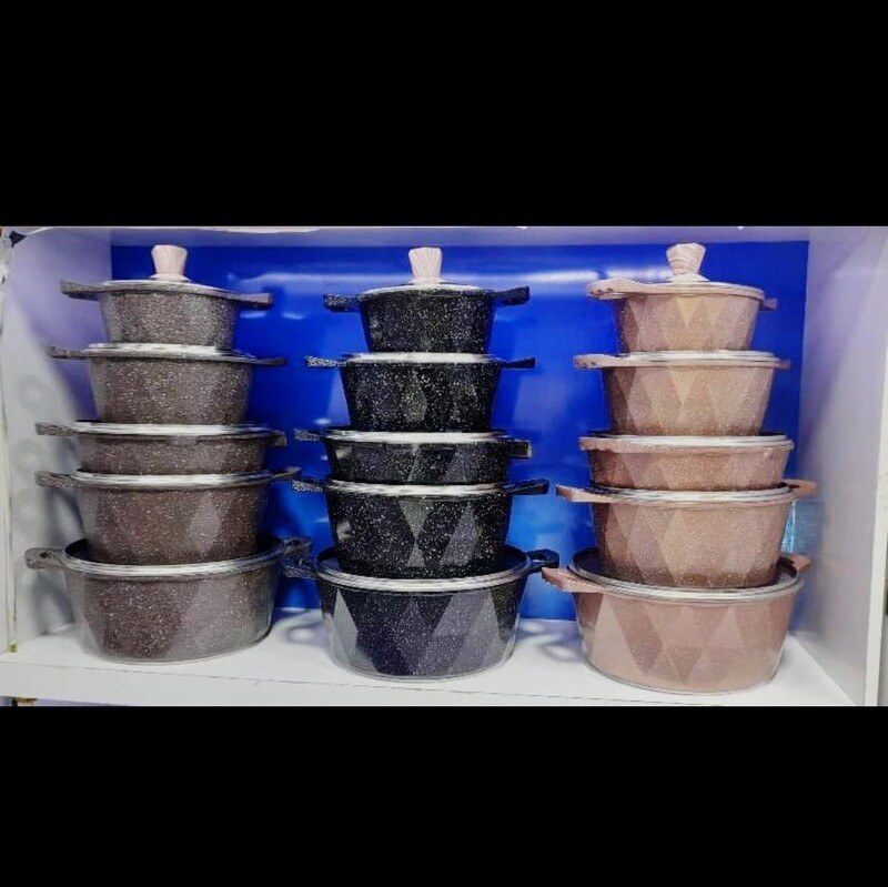 سرویس قابلمه 10پارچه یونیک تمام گرانیت در چند رنگ زیبا