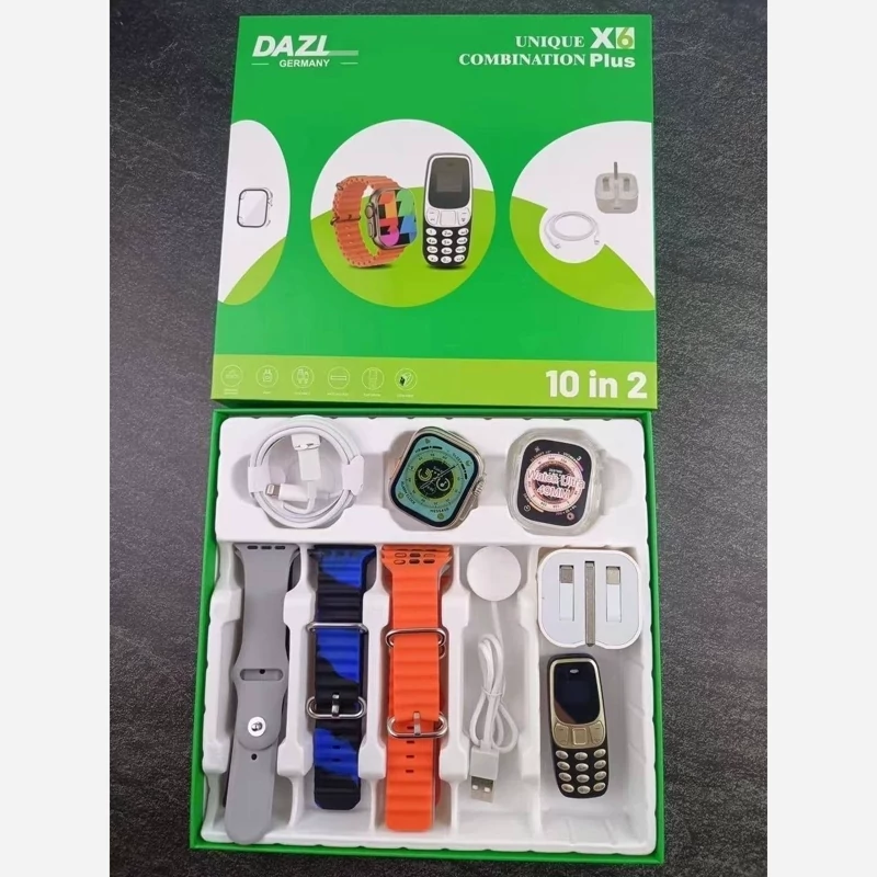 ساعت هوشمندمدل.DAZI تمام صفحه نمایش49mm سری9 وایرلس شارژر دارای7نوع دستبند پلمپ شرکت