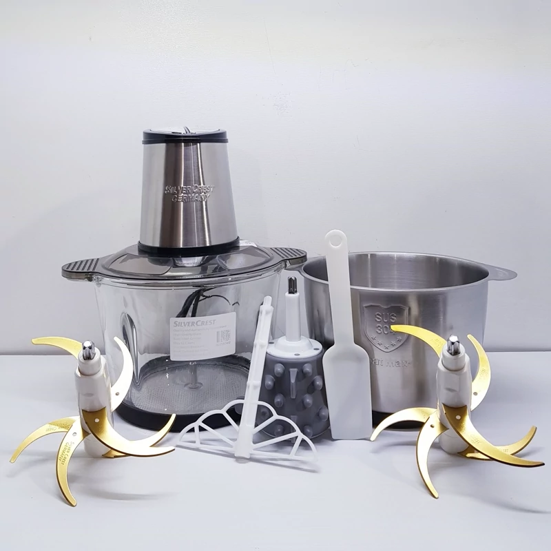 خردکن سیلورکرست دو کاسه اصلی ورتک 2  پیرکس  و استیل تیغه تیتانیوم با تیغ اضافه   مدل VORTECH 2