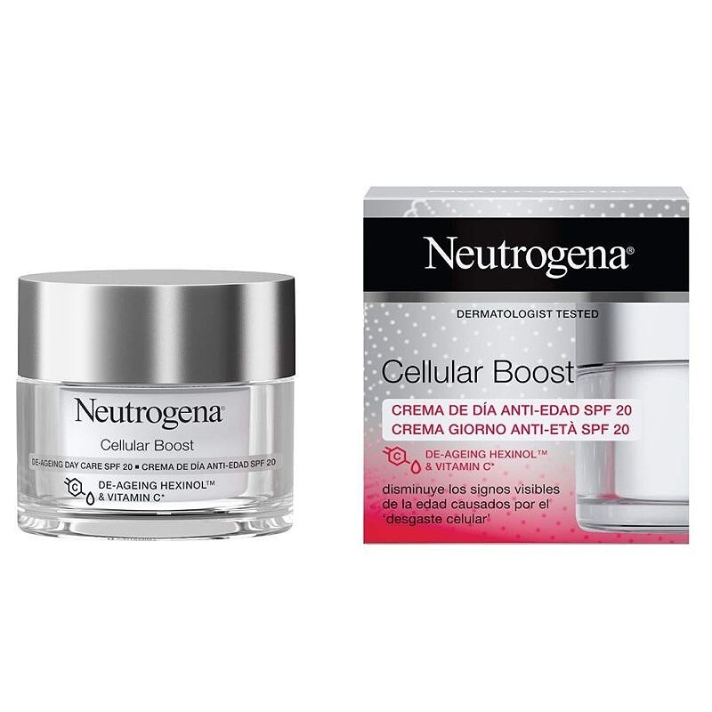 کرم روز ضد چروک نوتروژینا SPF 20 Cellular Boost حاوی ویتامین C