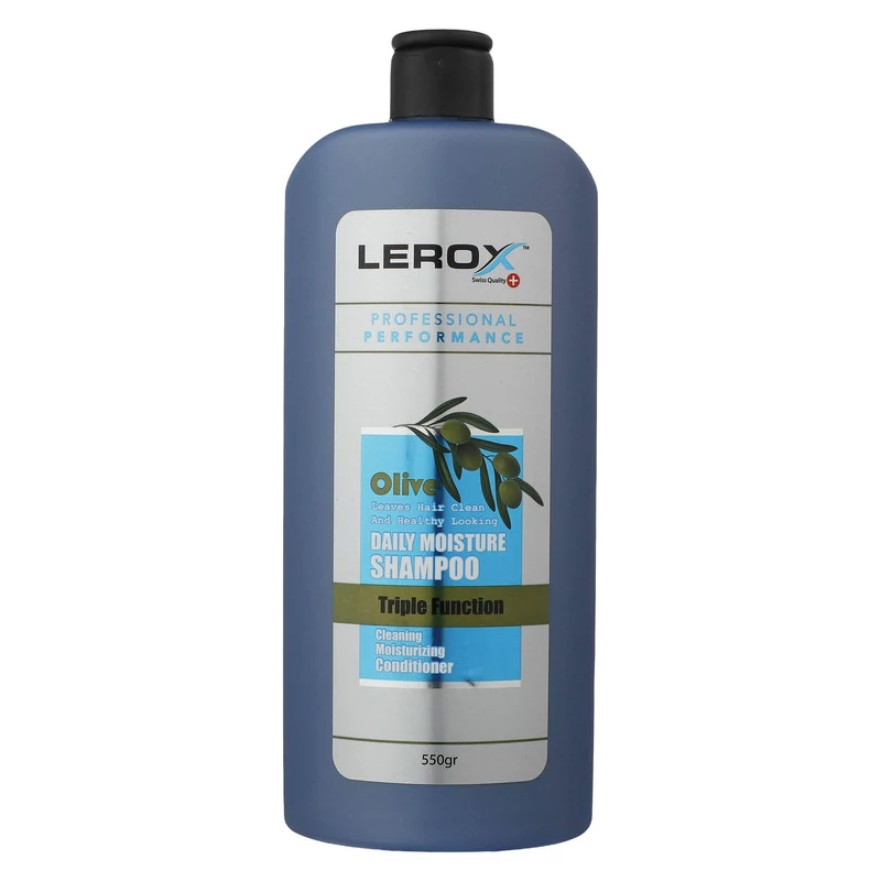 شامپو روزانه و مرطوب کننده مو عصاره زیتون لروکس حجم 550 میلی لیتر
