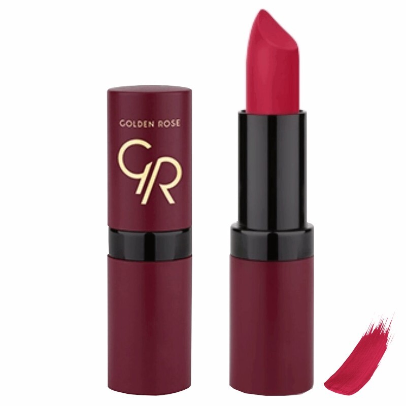 رژ لب جامد گلدن رز مدل Velvet Matte شماره 18