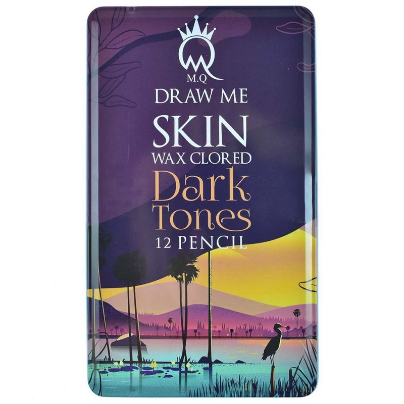 مداد رنگی 12 رنگ ام کیو مدل Dark SKIN