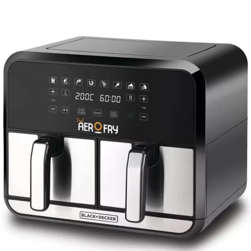 سرخ کن بدون روغن دوقلو 8 لیتر بلک اند دکر مدل DZAF1700