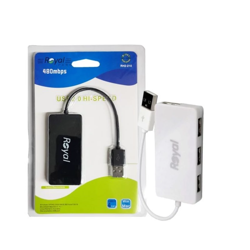هاب 4 پورت USB 2.0 رویال مدل RH2-210 (پس کرایه)