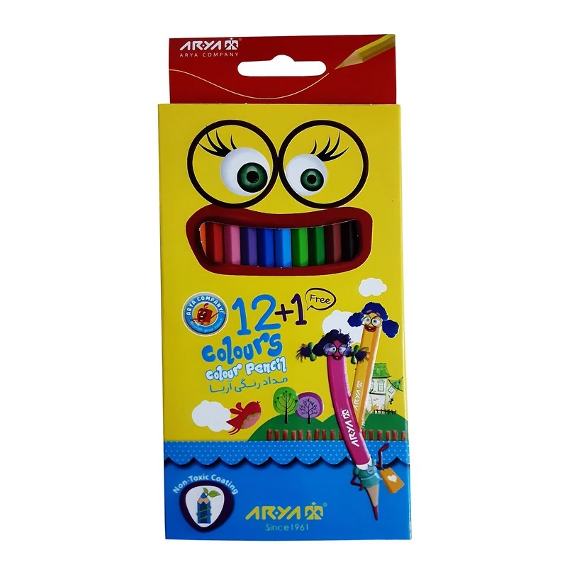 مداد رنگی 12 رنگ آریا