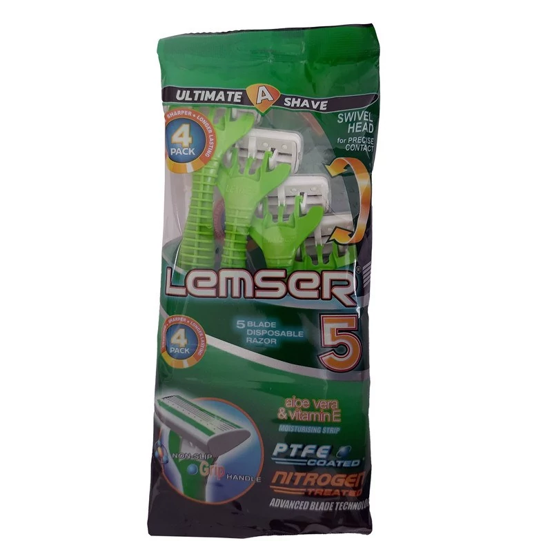 خودتراش 5تیغ 4عددی لمسر