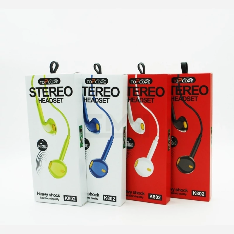 هندزفری سیمی برند topcore k802