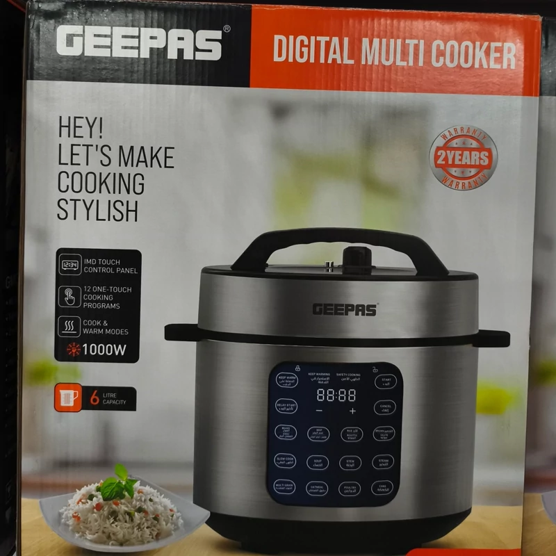 زودپز برقی جیپاس 6لیتر لمسی اصل مدل GMC35053