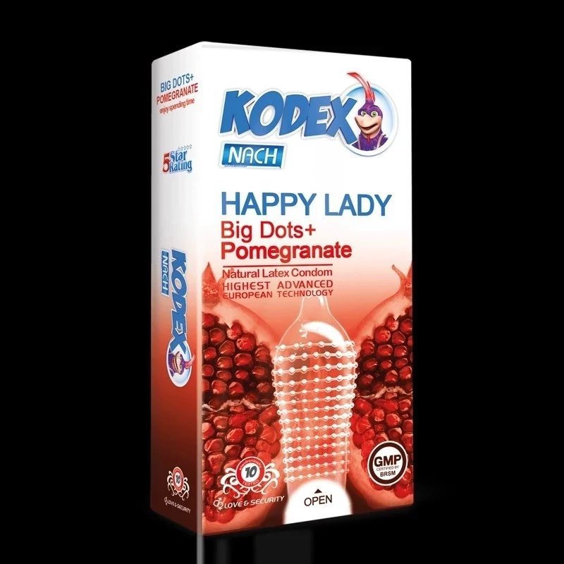 کاندوم کدکس خاردار ناچ با خارهای خیلی درشت و ژل تنگ کننده مدل Happy lady