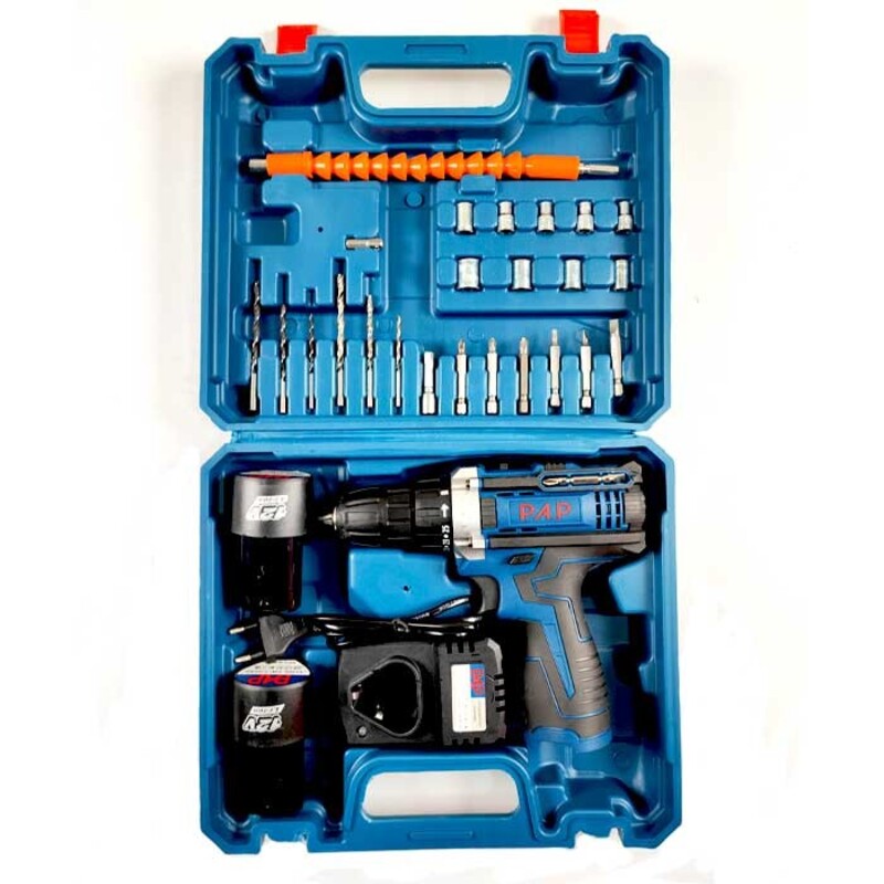 دریل شارژی pap با لوازم و گارانتی یکساله