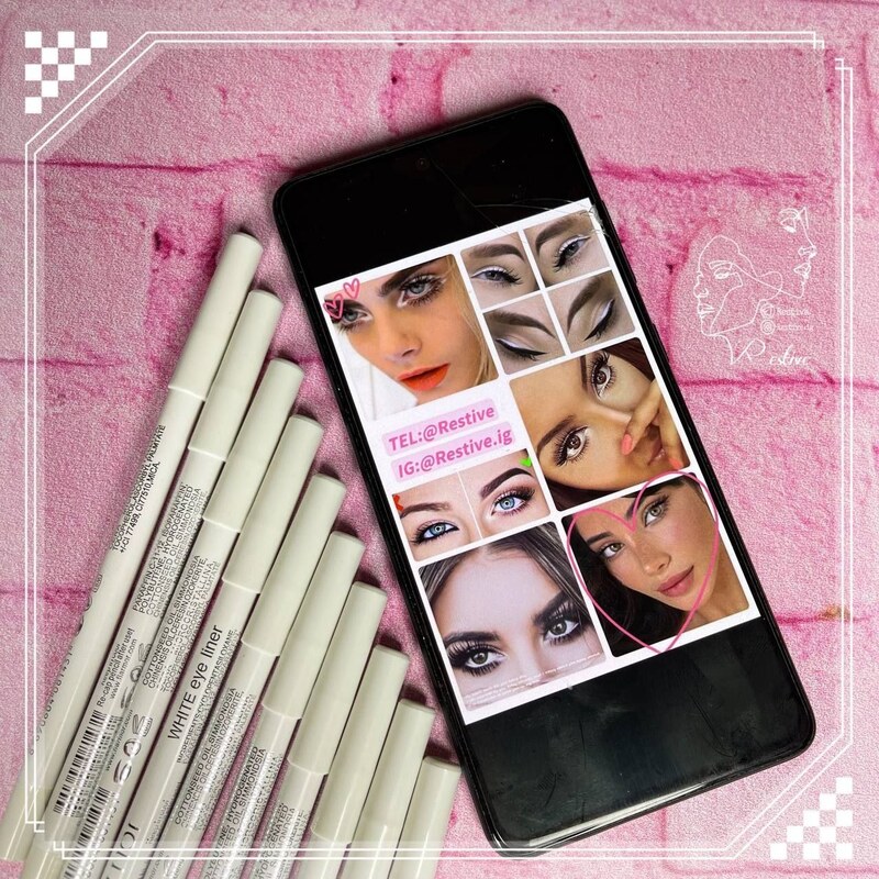 مداد چشم سفید فلورمار مدل شمعی بسیار روان