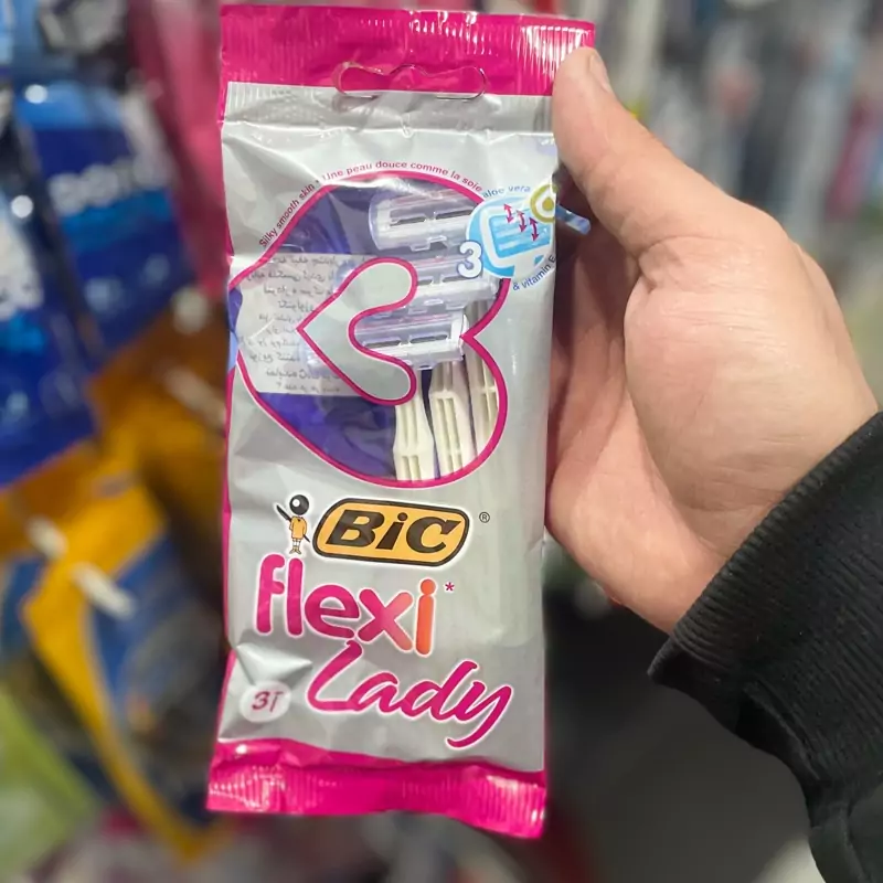 خود تراش بیک مدل Flexi Lady بسته 3 عددی