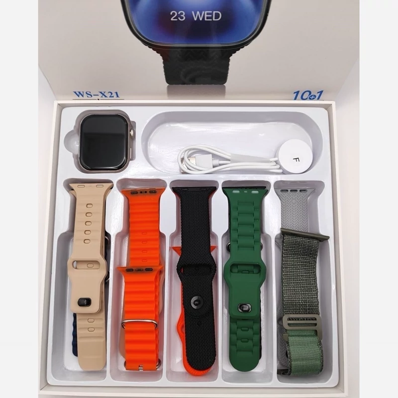 اپل واچ مدل WS X21 با 10 عدد بند نسخه اصلی با ضمانت