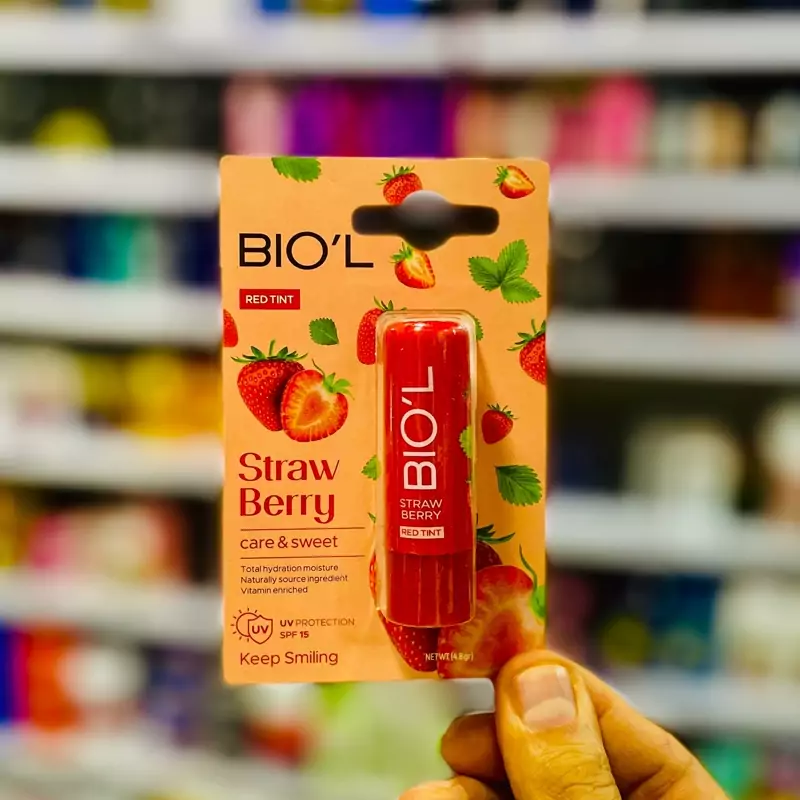 بالم لب رنگی بیول مدل Straw Berry