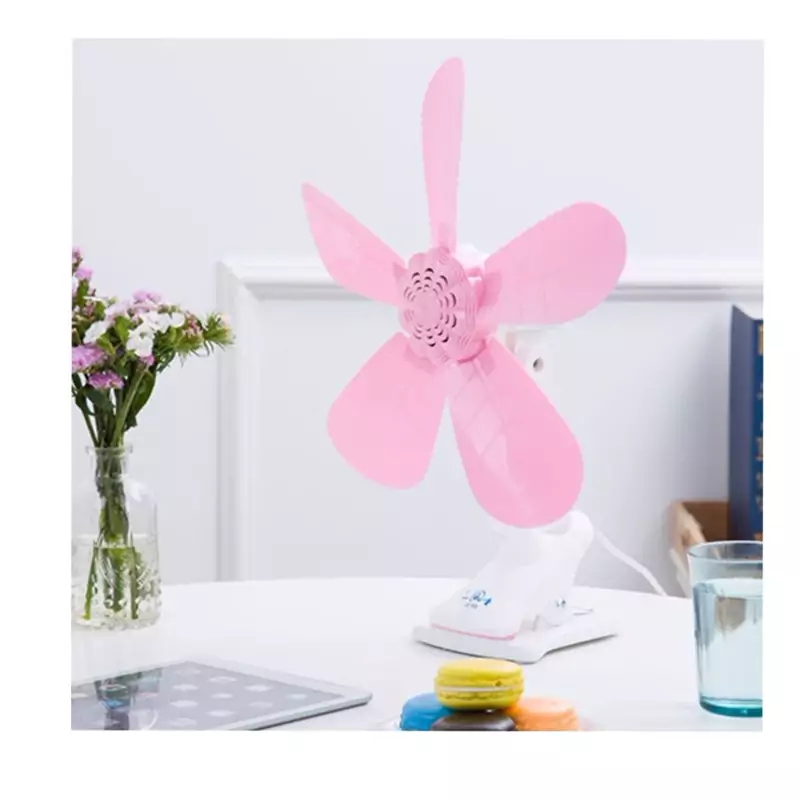 پنکه رومیزی 5 پر گیره دار  تاشو آویز(پنکه پنج پر بی خطر) 