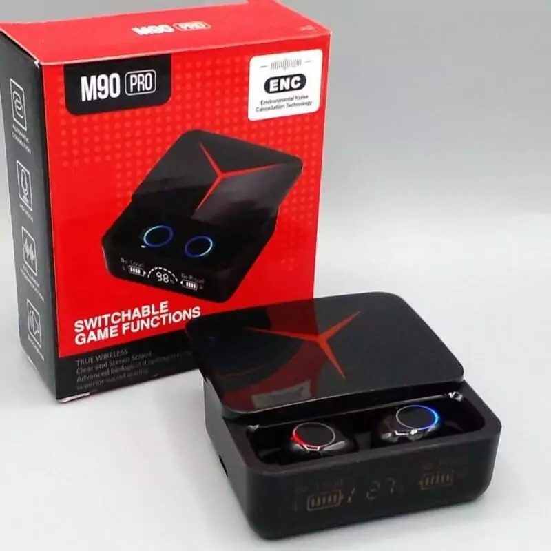 هندزفری بلوتوث m90 pro ایرپاد M90 Pro هندزفری بی سیم ام90 پرو باتری بزرگ ورژن جدید 5.3 