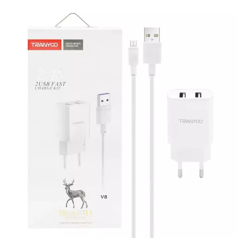 شارژر ترانیو مدل V16 به همراه کابل microUSB